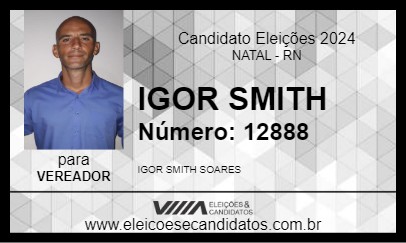 Candidato IGOR SMITH 2024 - NATAL - Eleições