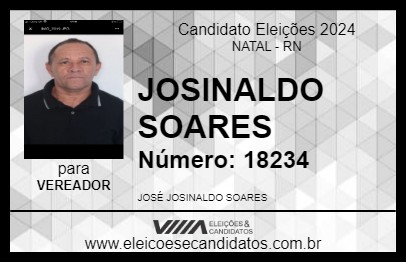 Candidato JOSINALDO SOARES 2024 - NATAL - Eleições