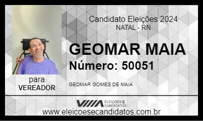 Candidato GEOMAR MAIA 2024 - NATAL - Eleições