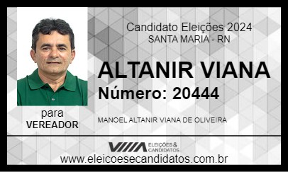 Candidato ALTANIR VIANA 2024 - SANTA MARIA - Eleições