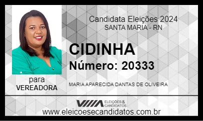 Candidato CIDINHA 2024 - SANTA MARIA - Eleições