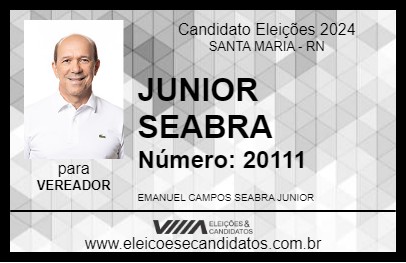 Candidato JUNIOR SEABRA 2024 - SANTA MARIA - Eleições