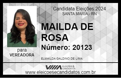 Candidato MAILDA DE ROSA 2024 - SANTA MARIA - Eleições