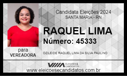 Candidato RAQUEL LIMA 2024 - SANTA MARIA - Eleições