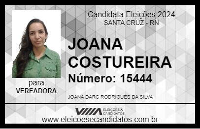 Candidato JOANA COSTUREIRA 2024 - SANTA CRUZ - Eleições