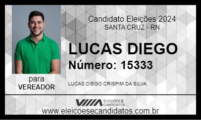 Candidato LUCAS DIEGO 2024 - SANTA CRUZ - Eleições