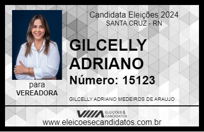 Candidato GILCELLY ADRIANO 2024 - SANTA CRUZ - Eleições