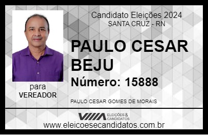 Candidato PAULO CESAR BEJU 2024 - SANTA CRUZ - Eleições