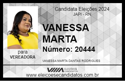 Candidato VANESSA MARTA 2024 - JAPI - Eleições