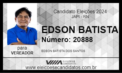 Candidato EDSON BATISTA 2024 - JAPI - Eleições