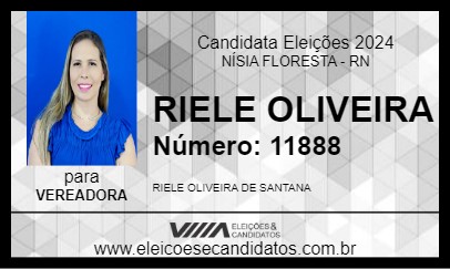 Candidato RIELE OLIVEIRA 2024 - NÍSIA FLORESTA - Eleições