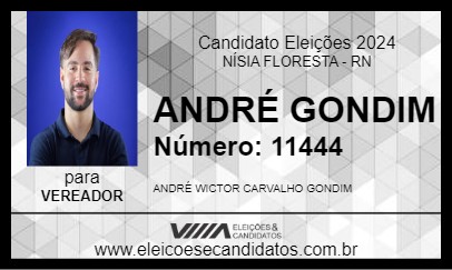 Candidato ANDRÉ GONDIM 2024 - NÍSIA FLORESTA - Eleições