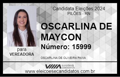 Candidato OSCARLINA DE MAYCON 2024 - PILÕES - Eleições