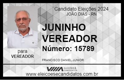 Candidato JUNINHO VEREADOR 2024 - JOÃO DIAS - Eleições