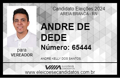 Candidato ANDRE DE DEDE 2024 - AREIA BRANCA - Eleições