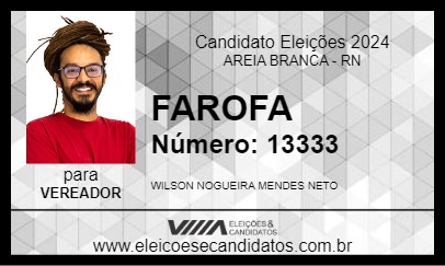 Candidato FAROFA 2024 - AREIA BRANCA - Eleições