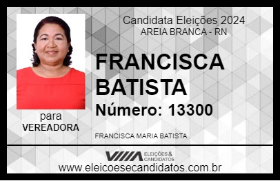 Candidato FRANCISCA BATISTA 2024 - AREIA BRANCA - Eleições