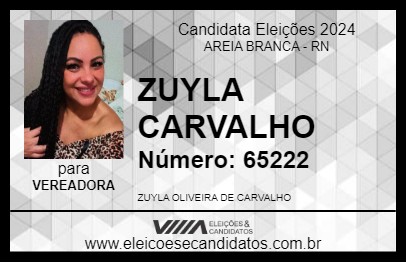 Candidato ZUYLA CARVALHO 2024 - AREIA BRANCA - Eleições