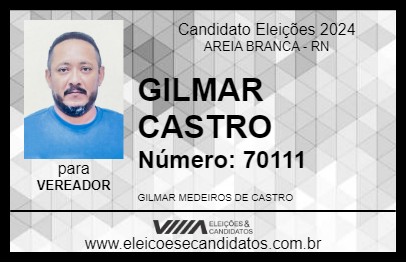 Candidato GILMAR CASTRO 2024 - AREIA BRANCA - Eleições