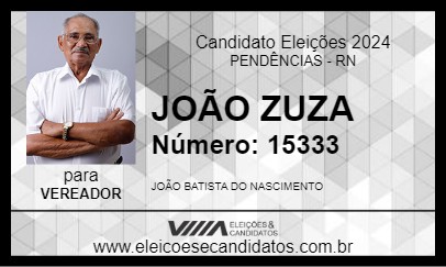 Candidato JOÃO ZUZA 2024 - PENDÊNCIAS - Eleições