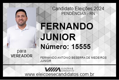 Candidato FERNANDO JUNIOR  2024 - PENDÊNCIAS - Eleições