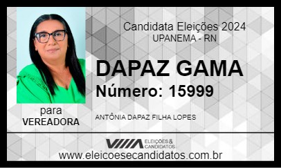 Candidato DAPAZ GAMA 2024 - UPANEMA - Eleições