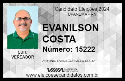 Candidato EVANILSON COSTA 2024 - UPANEMA - Eleições