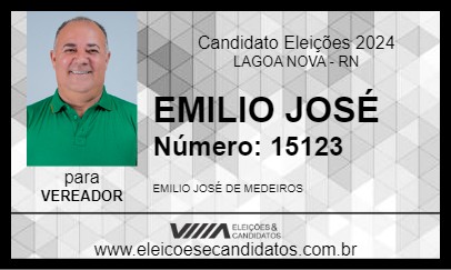 Candidato EMILIO JOSÉ 2024 - LAGOA NOVA - Eleições