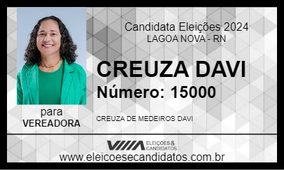 Candidato CREUZA DAVI 2024 - LAGOA NOVA - Eleições