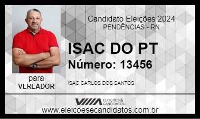 Candidato ISAC DO PT 2024 - PENDÊNCIAS - Eleições