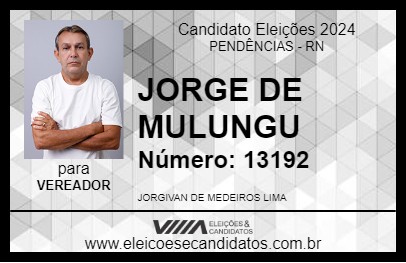 Candidato JORGE DE MULUNGU 2024 - PENDÊNCIAS - Eleições