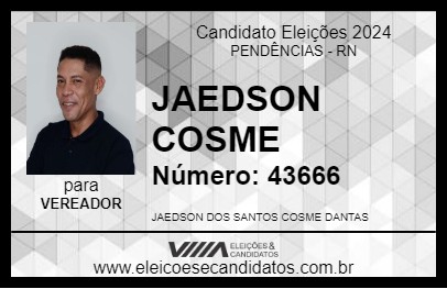 Candidato JAEDSON COSME 2024 - PENDÊNCIAS - Eleições