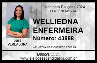 Candidato WELLIEDNA ENFERMEIRA 2024 - PENDÊNCIAS - Eleições