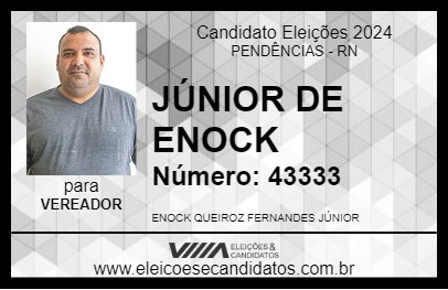 Candidato JÚNIOR DE ENOCK  2024 - PENDÊNCIAS - Eleições