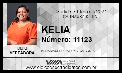 Candidato KELIA 2024 - CARNAUBAIS - Eleições