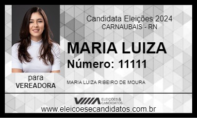 Candidato MARIA LUIZA 2024 - CARNAUBAIS - Eleições