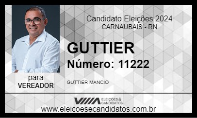 Candidato GUTTIER 2024 - CARNAUBAIS - Eleições