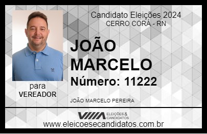 Candidato JOÃO MARCELO 2024 - CERRO CORÁ - Eleições