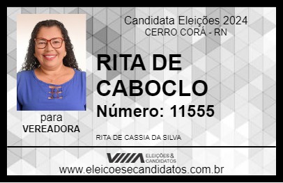 Candidato RITA DE CABOCLO 2024 - CERRO CORÁ - Eleições