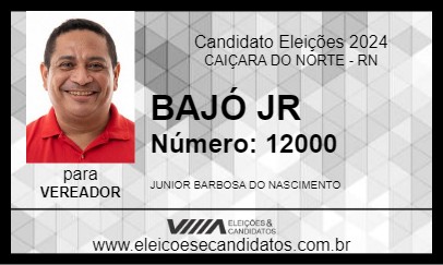 Candidato BAJÓ JR 2024 - CAIÇARA DO NORTE - Eleições