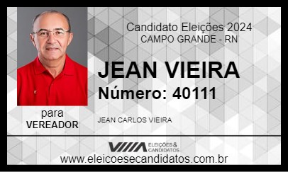 Candidato JEAN VIEIRA 2024 - CAMPO GRANDE - Eleições