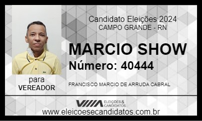 Candidato MARCIO SHOW 2024 - CAMPO GRANDE - Eleições