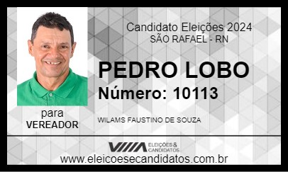 Candidato PEDRO LOBO 2024 - SÃO RAFAEL - Eleições