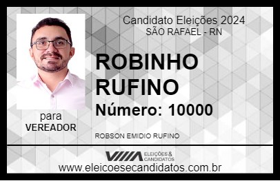 Candidato ROBINHO RUFINO 2024 - SÃO RAFAEL - Eleições