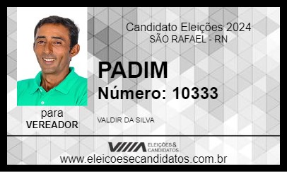 Candidato PADIM 2024 - SÃO RAFAEL - Eleições