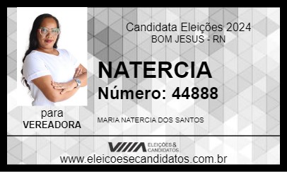 Candidato NATERCIA 2024 - BOM JESUS - Eleições