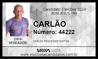 Candidato CARLÃO 2024 - BOM JESUS - Eleições