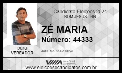 Candidato ZÉ MARIA 2024 - BOM JESUS - Eleições