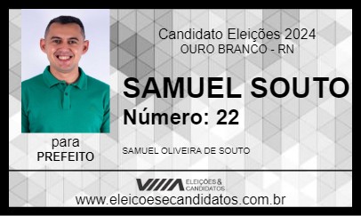 Candidato SAMUEL SOUTO 2024 - OURO BRANCO - Eleições