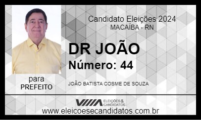 Candidato DR JOÃO 2024 - MACAÍBA - Eleições